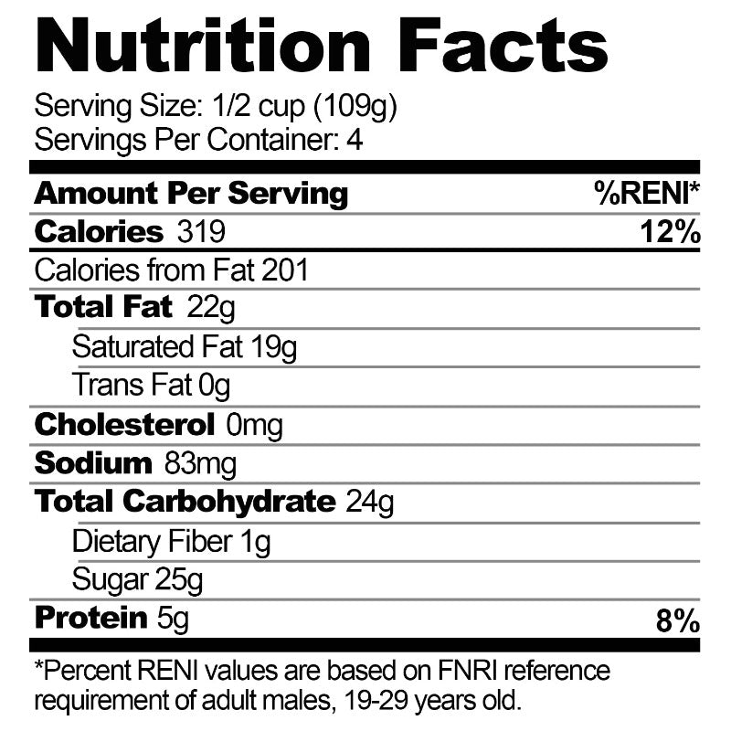 SUPER SCOOPS Philippines - Coffee Cashew Crumble Nutrition Facts